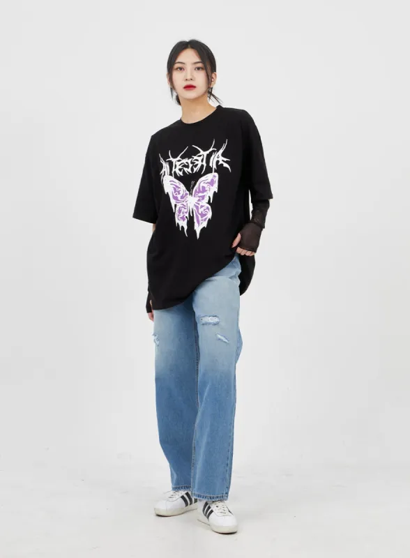 Light Wash Ripped Jeans BM321 sold by Lewkin