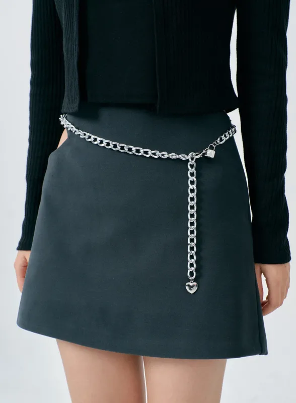 Heart And Padlock Chain Belt BD23 sold by Lewkin