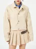 Button Cropped Jacket CM321 sold by Lewkin