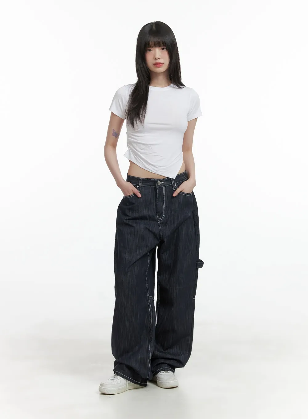 Side Cut Crop Top CY414 sold by Lewkin product image thumbnail 2