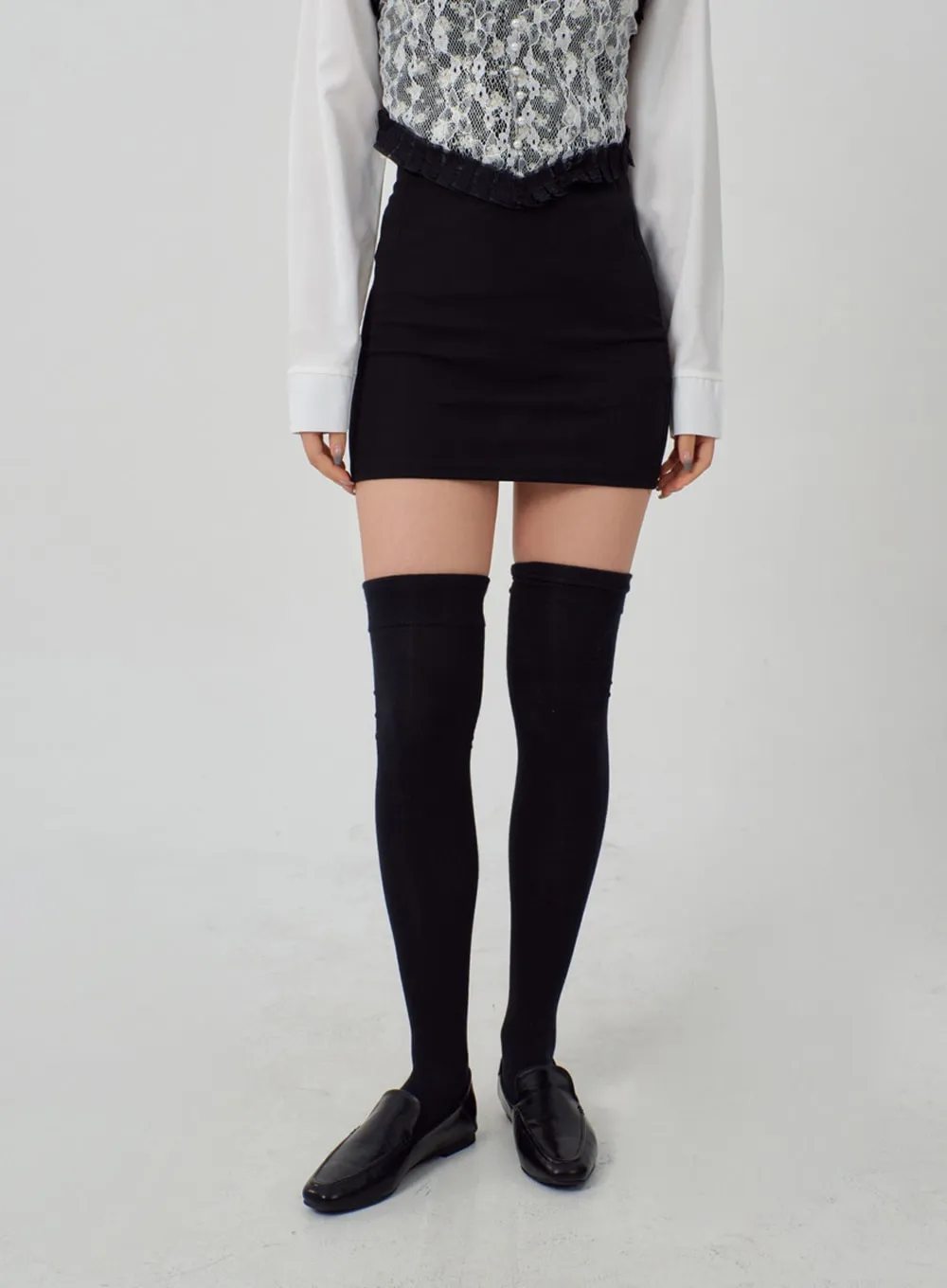 High Waist Mini Skirt IM316 sold by Lewkin