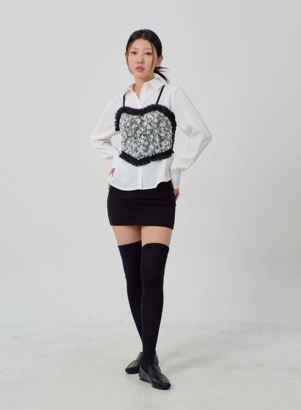 High Waist Mini Skirt IM316 sold by Lewkin product image thumbnail 2