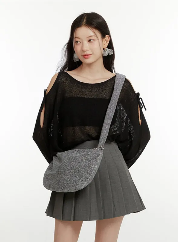 Metallic Crossbody Bag OU418 sold by Lewkin