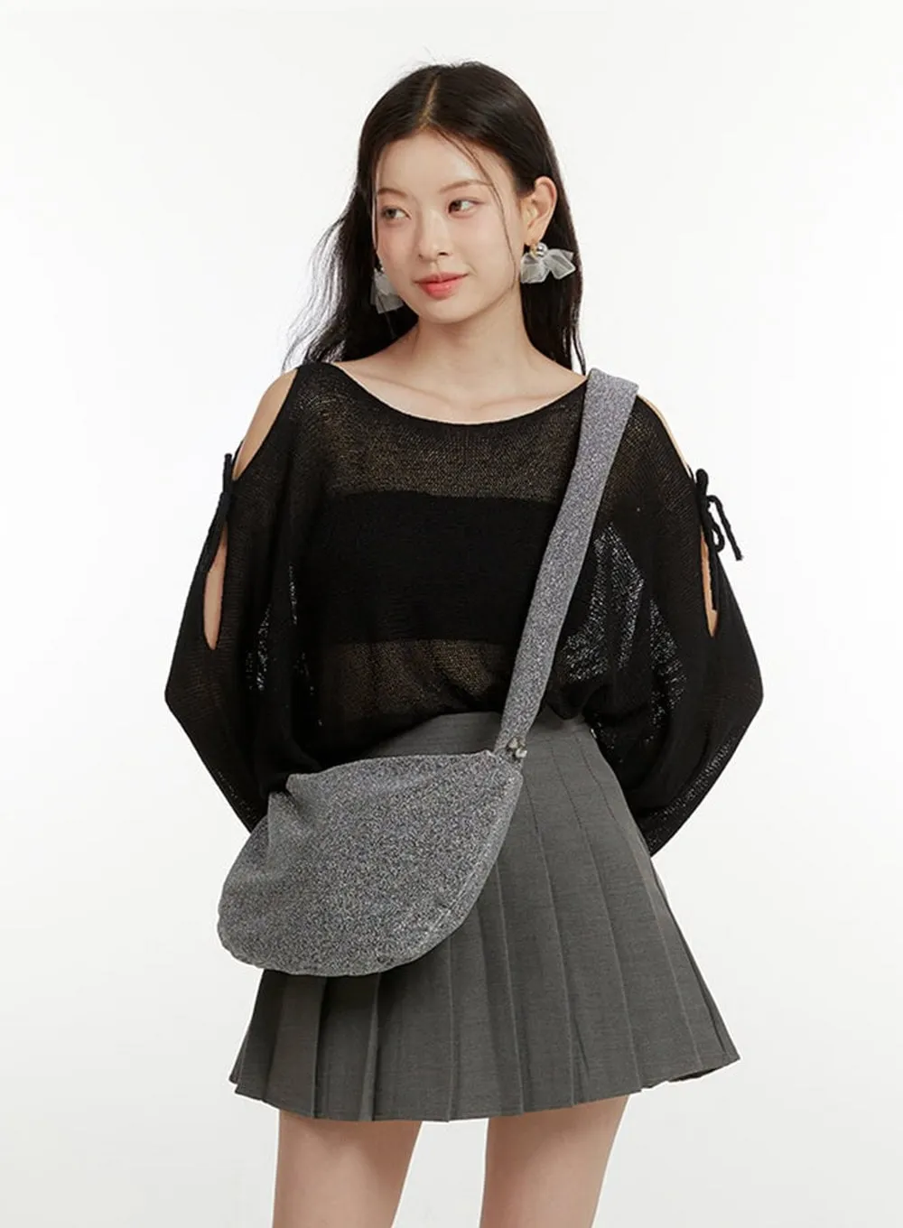 Metallic Crossbody Bag OU418 sold by Lewkin