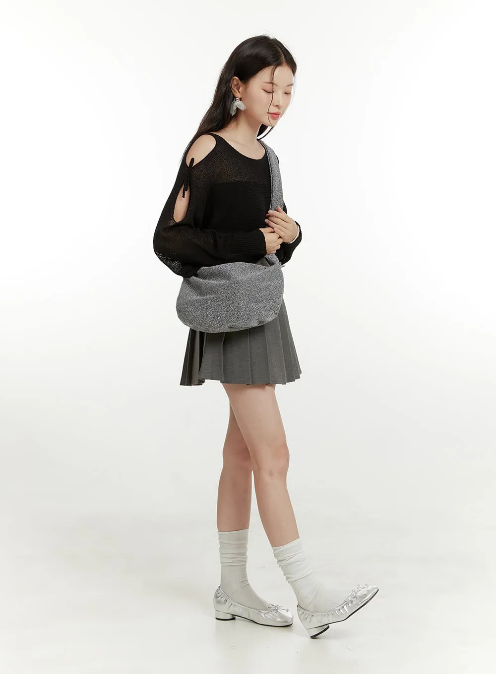 Metallic Crossbody Bag OU418 sold by Lewkin product image thumbnail 5