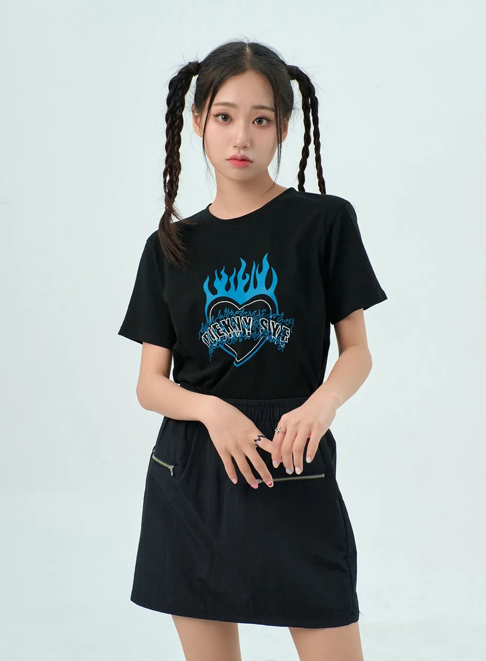 Heart Graphic Tee BY317 sold by Lewkin