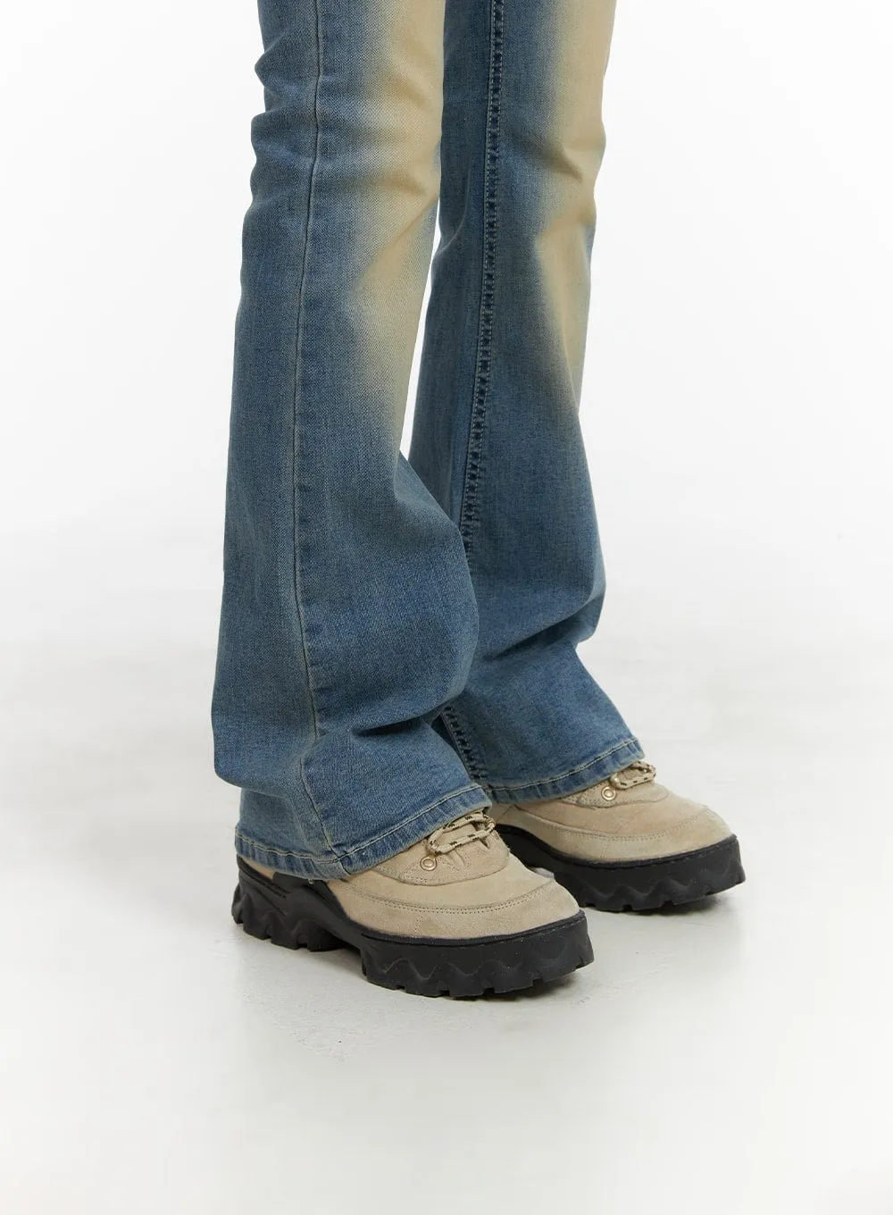 Slim Fit Washed Bootcut Jeans CA402 sold by Lewkin product image thumbnail 5