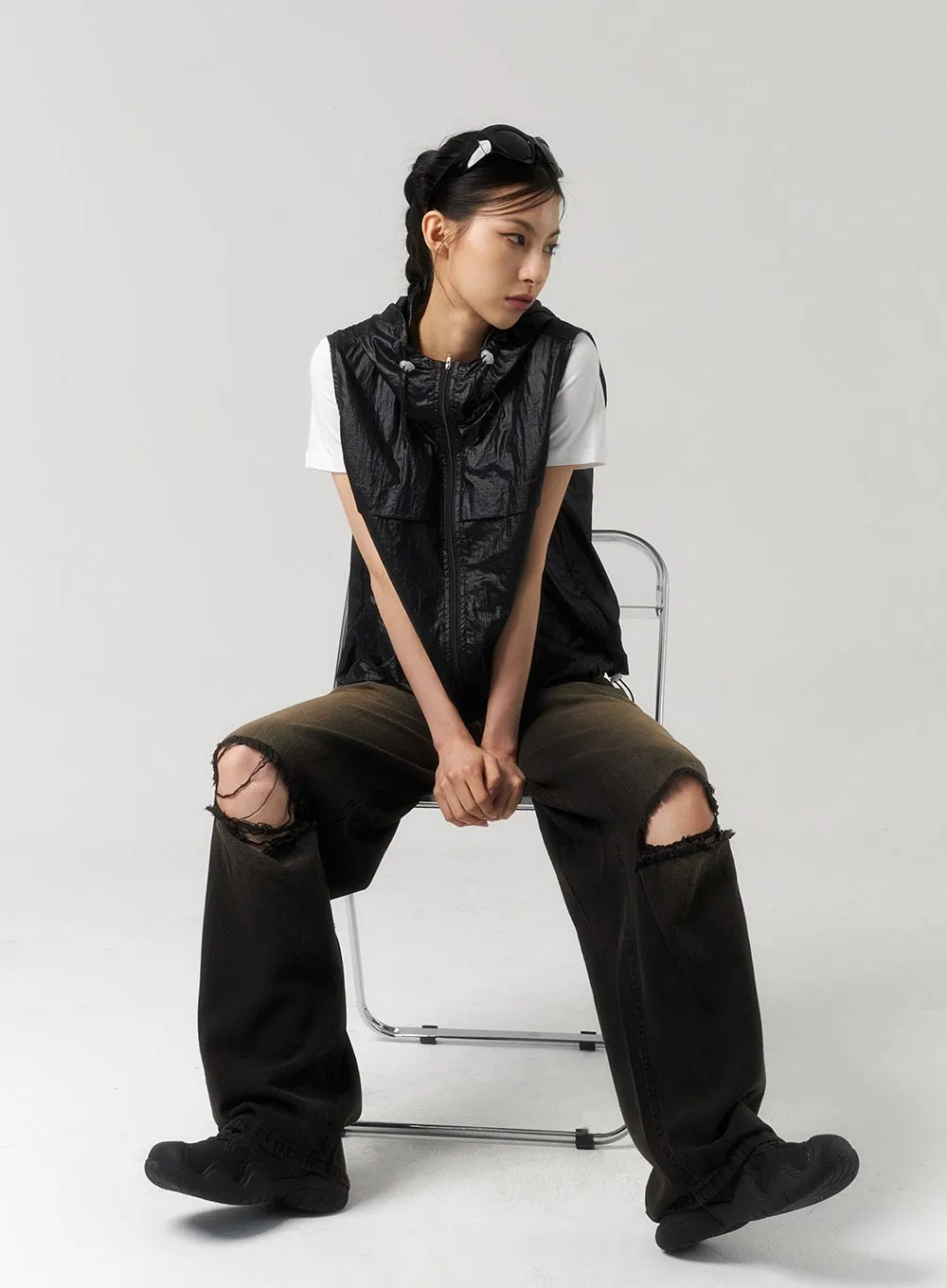 Ripped Knee Jeans CU320 sold by Lewkin