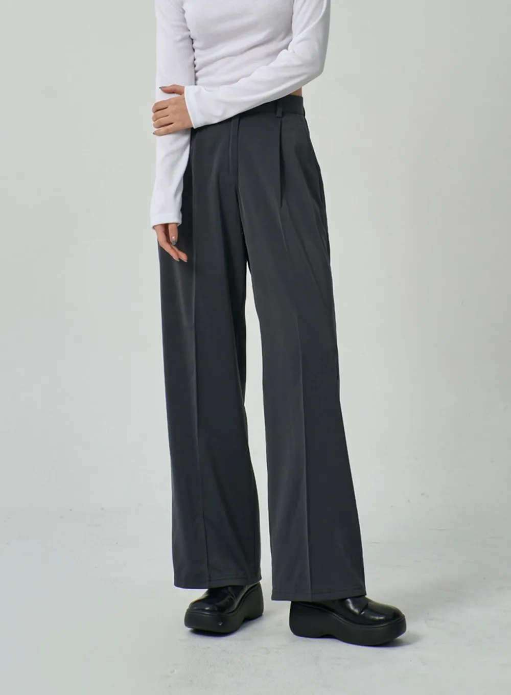Wide Leg Tailored Pants IF315 sold by Lewkin