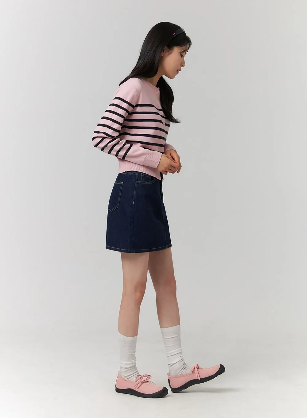 Balletcore Suede Ribbon Sneakers OJ418 sold by Lewkin product image thumbnail 4