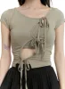 Strap Cut-Out Crop Top CL426 sold by Lewkin