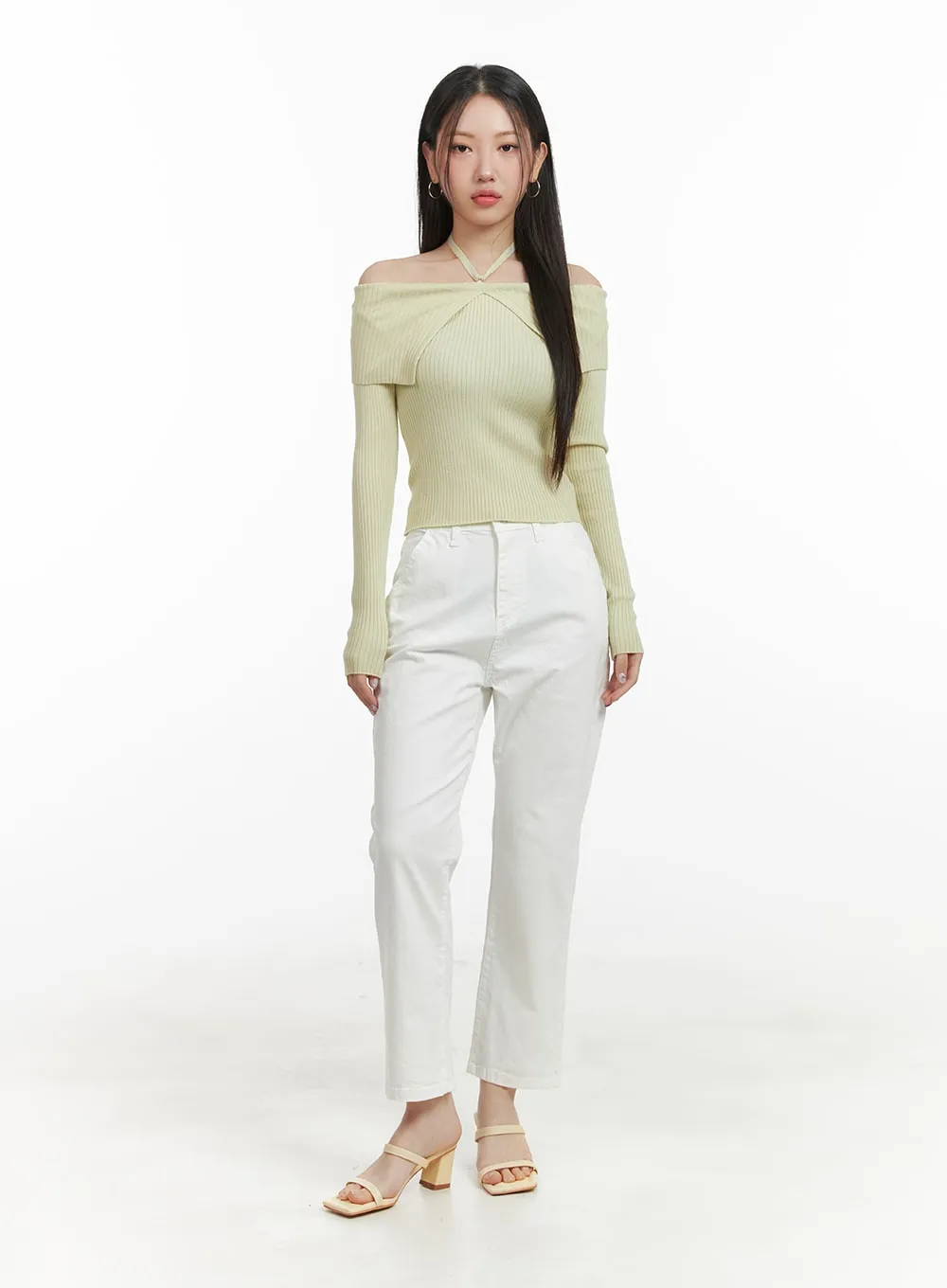 Ribbed Halter Knit Top OA415 sold by Lewkin product image thumbnail 2