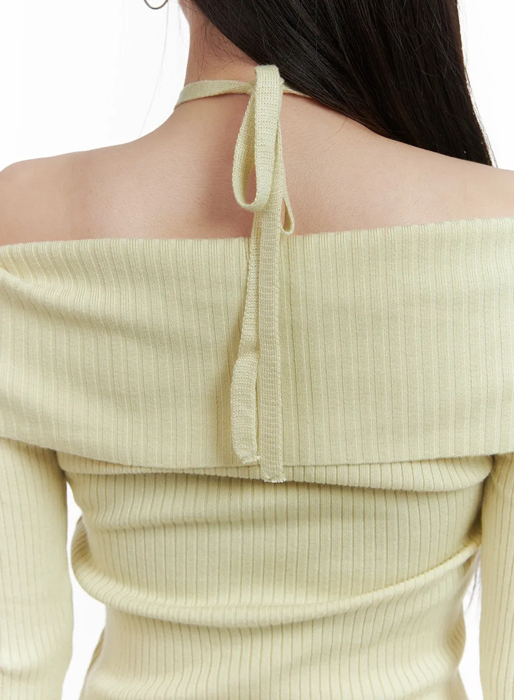 Ribbed Halter Knit Top OA415 sold by Lewkin product image thumbnail 5