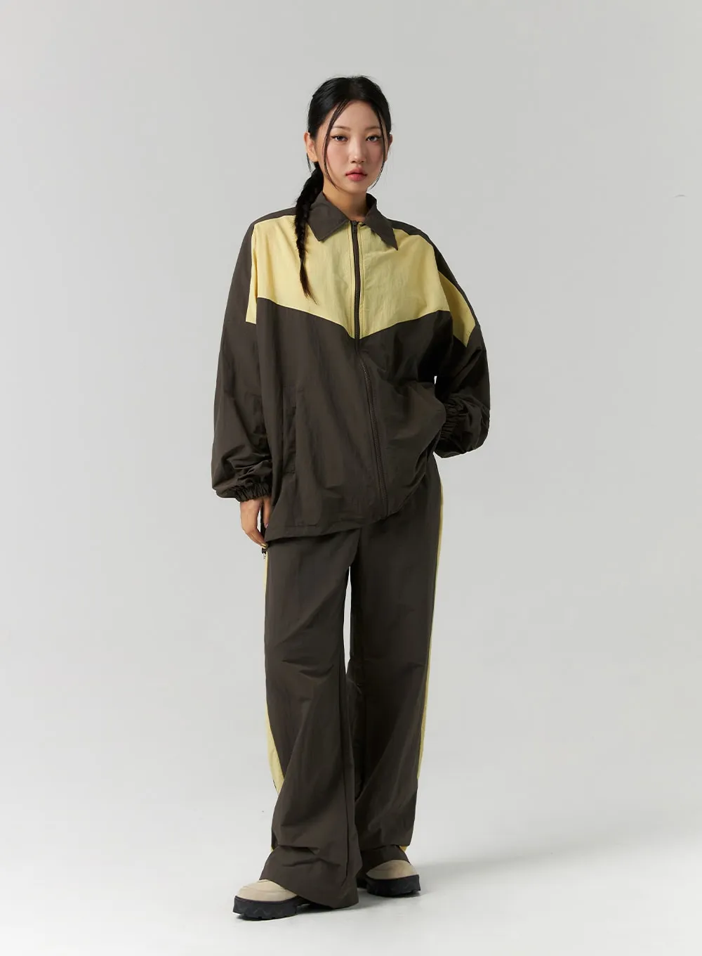Nylon Wide Fit Pants CS311 sold by Lewkin product image thumbnail 4