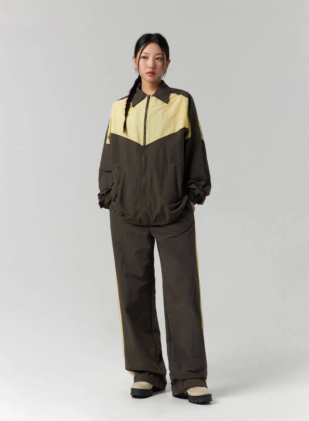 Nylon Wide Fit Pants CS311 sold by Lewkin product image thumbnail 3
