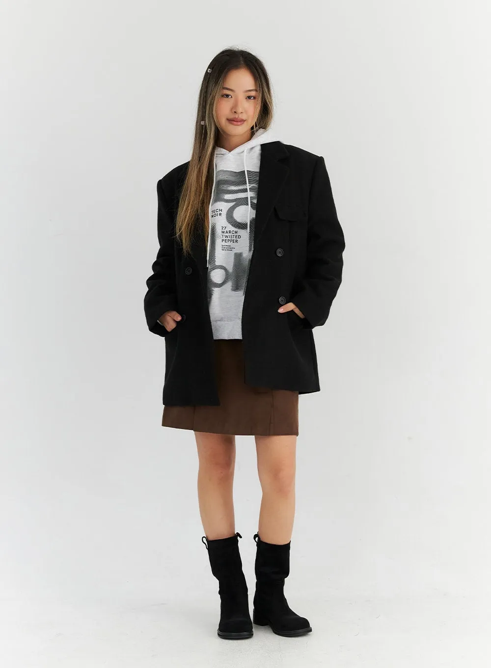 Oversized Midi Tailored Jacket CN313 sold by Lewkin product image thumbnail 2