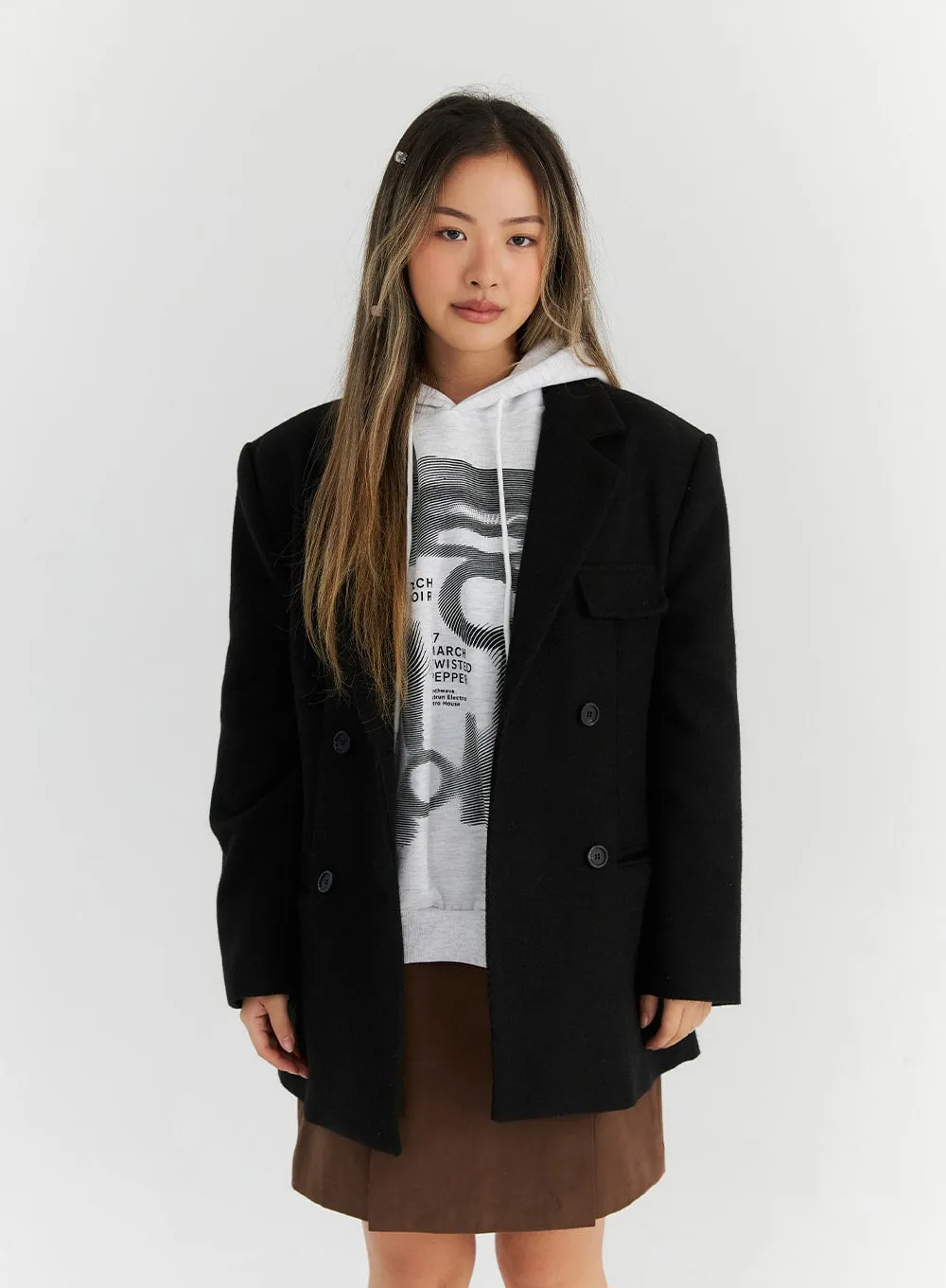 Oversized Midi Tailored Jacket CN313 sold by Lewkin product image thumbnail 4