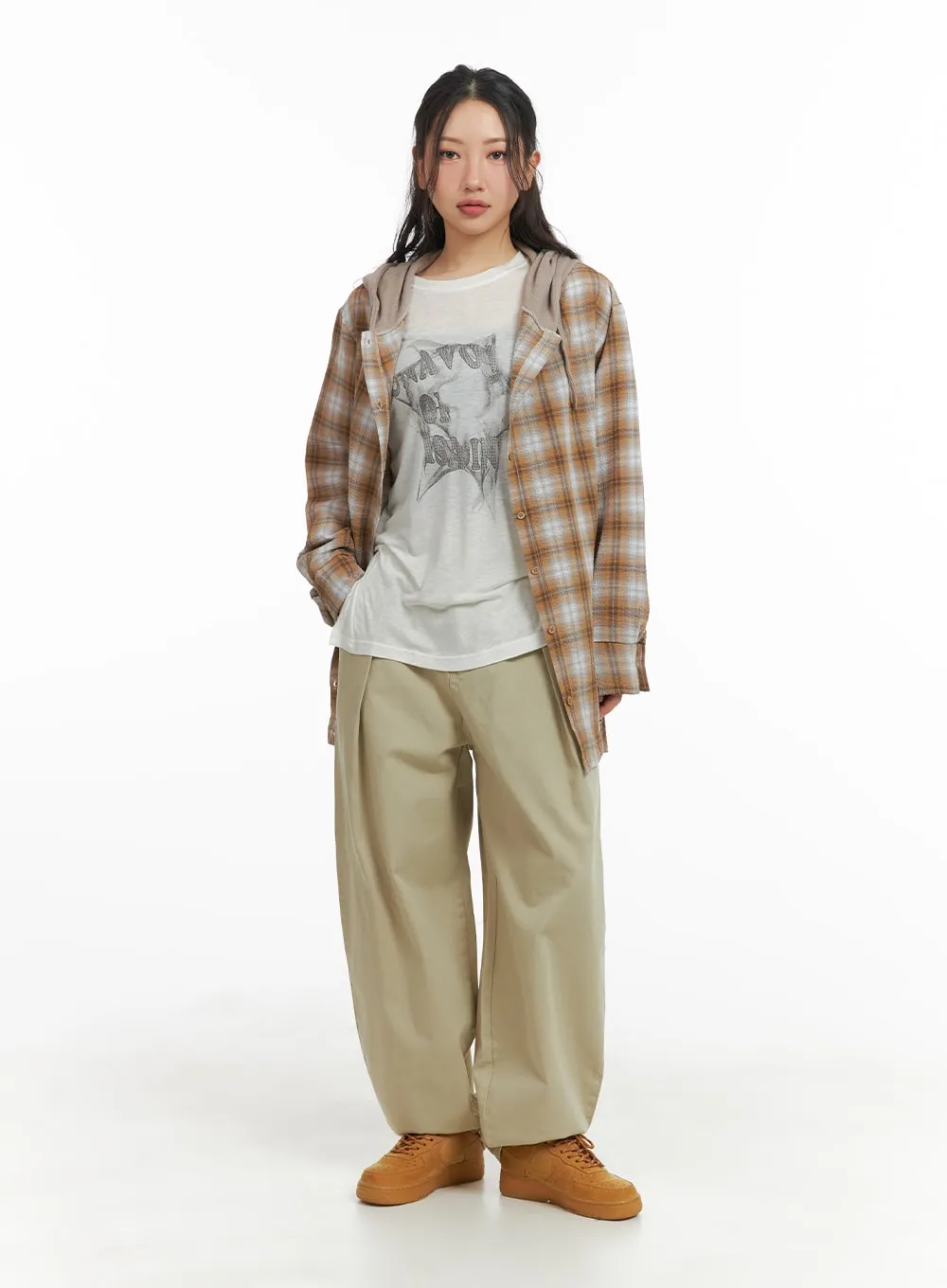 Checkered Hooded Shirt CM426 sold by Lewkin product image thumbnail 2