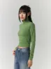 Back Slit Turtle Neck Crop Tee CD308 sold by Lewkin