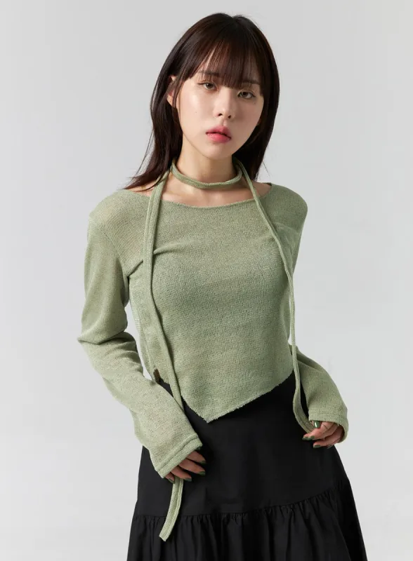 Long Sleeve Top and Scarf Set CG330 sold by Lewkin