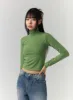 Back Slit Turtle Neck Crop Tee CD308 sold by Lewkin