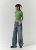 Back Slit Turtle Neck Crop Tee CD308 sold by Lewkin