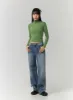 Back Slit Turtle Neck Crop Tee CD308 sold by Lewkin