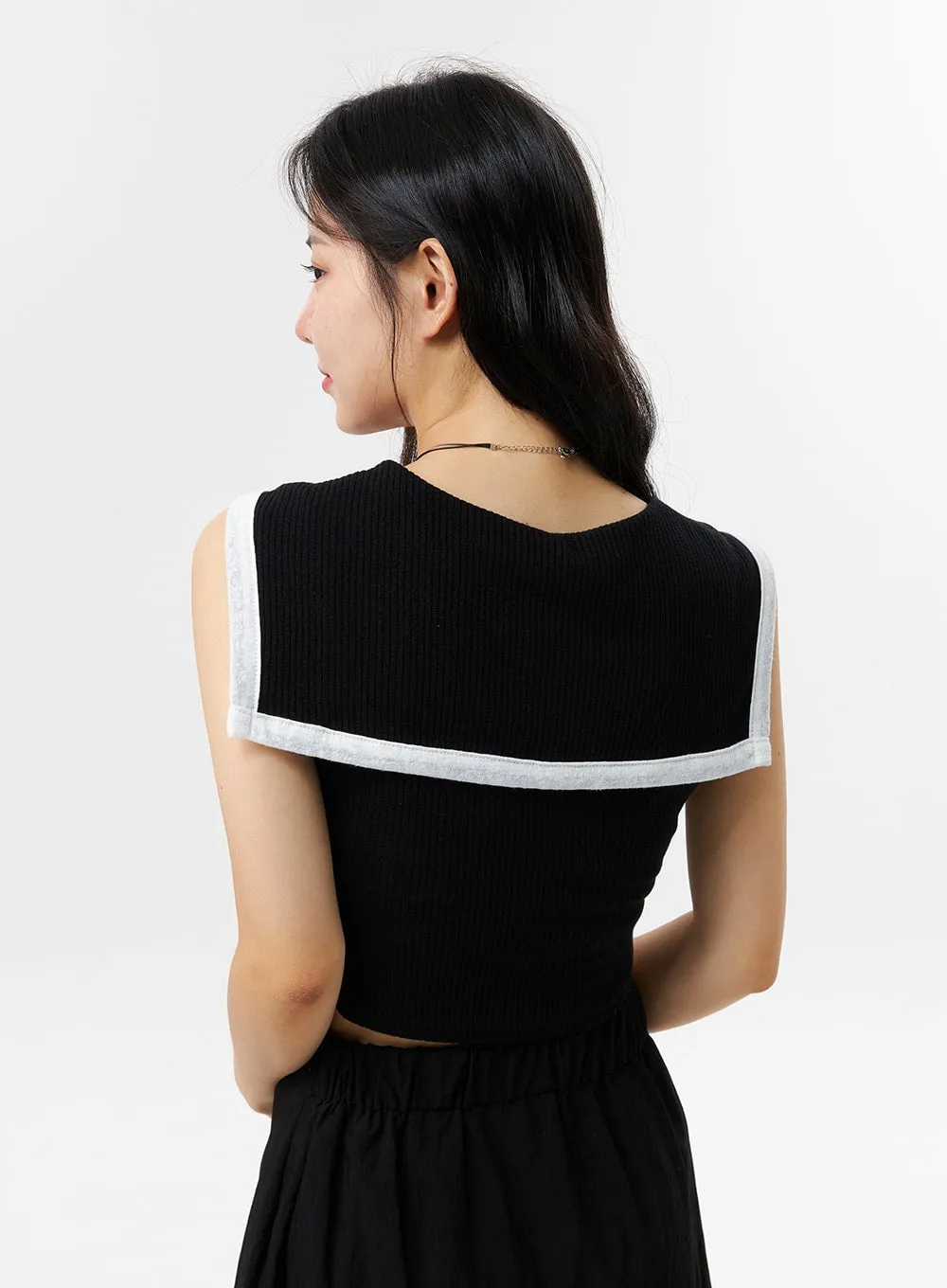 Sailor Collar Knit Top OL318 sold by Lewkin product image thumbnail 2
