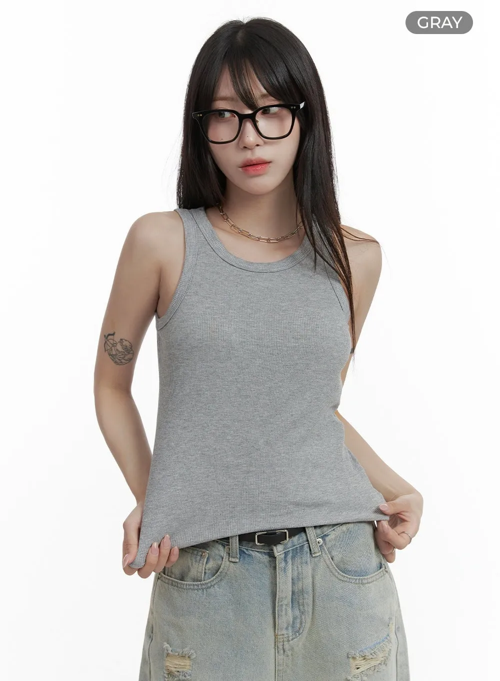 Basic Tank Top CA426 sold by Lewkin product image thumbnail 5