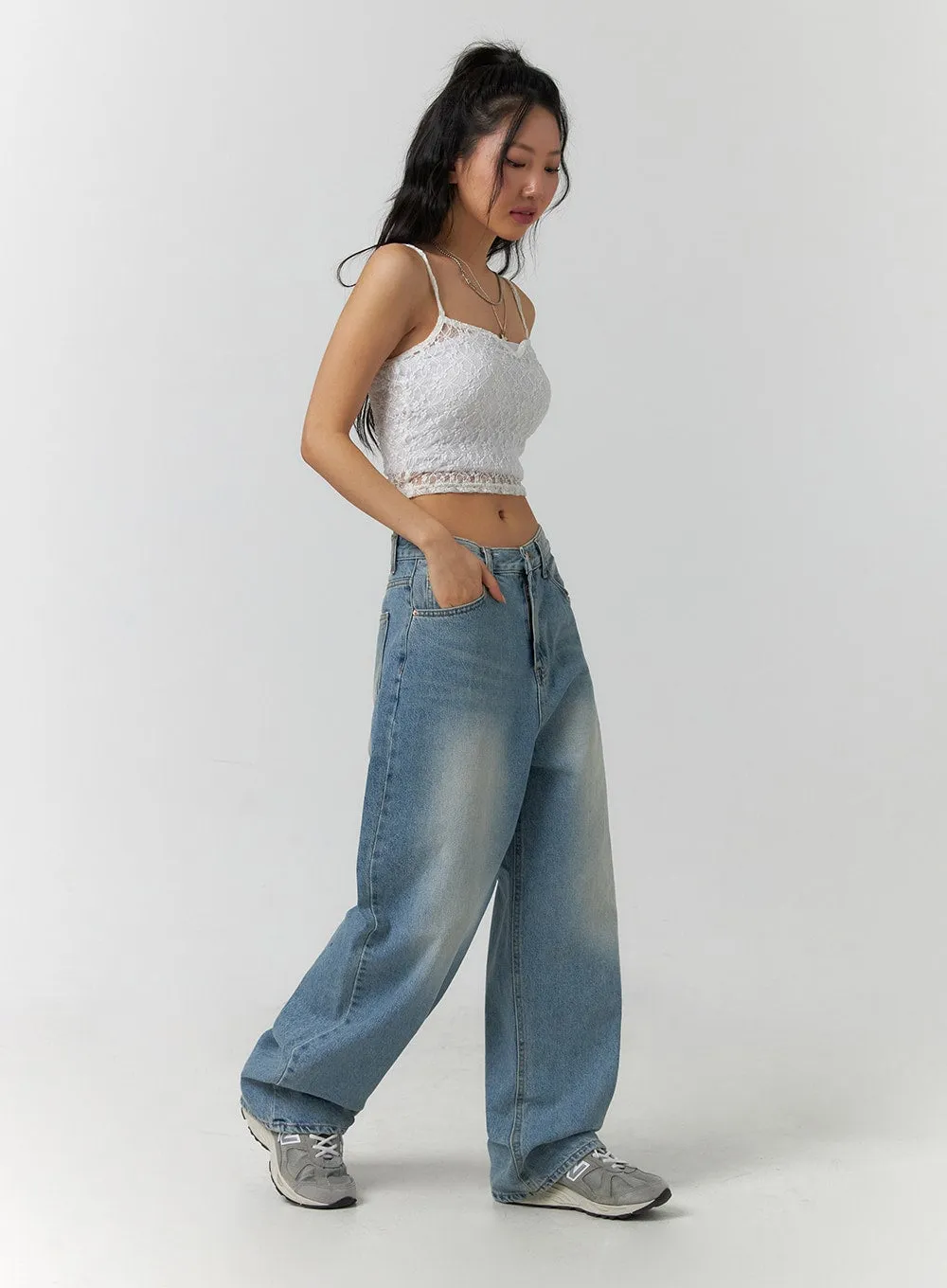 Floral Lace Crop Cami Top CF405 sold by Lewkin product image thumbnail 4