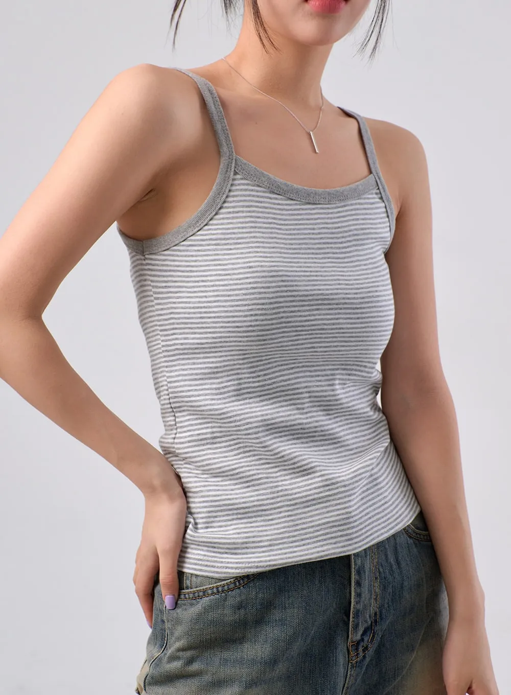 Stripe Sleeveless Top IM329 sold by Lewkin