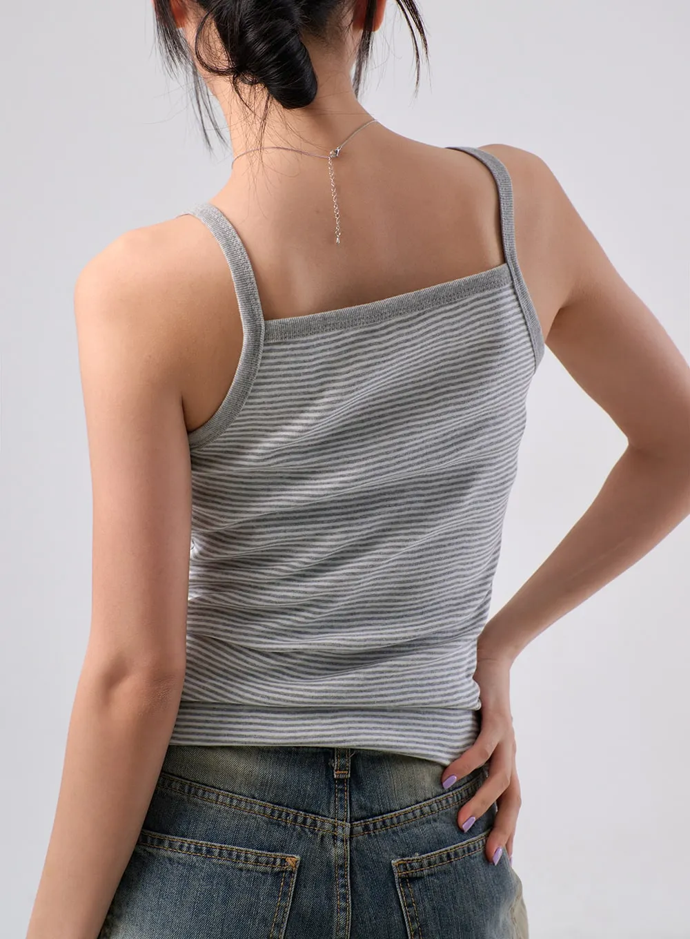 Stripe Sleeveless Top IM329 sold by Lewkin product image thumbnail 2