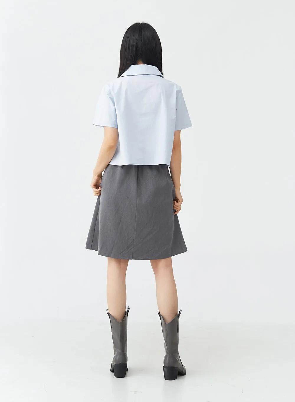 Basic Pleated Midi Skirt OG02 sold by Lewkin product image thumbnail 5