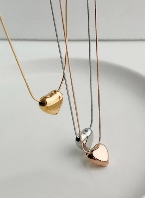 Bold Heart Necklace IL405 sold by Lewkin