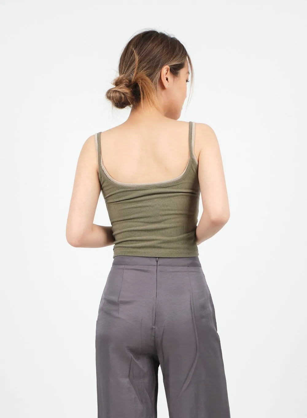 Ribbed Crop Cami Top CA28 sold by Lewkin product image thumbnail 5