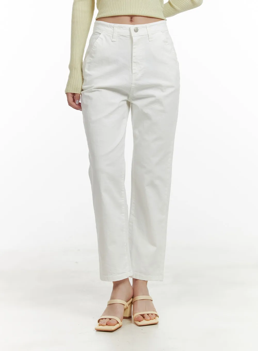 Cropped Straight Fit Pants OA415 sold by Lewkin product image thumbnail 2