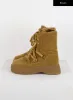 Lace-Up Suede Platform Boots CD318 sold by Lewkin