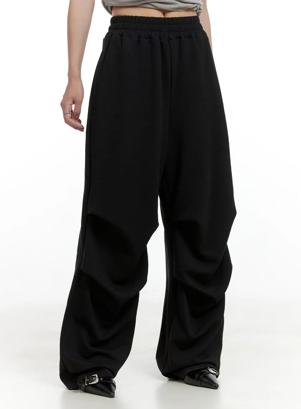 Pintuck Banded Wide Fit Pants CL424 sold by Lewkin