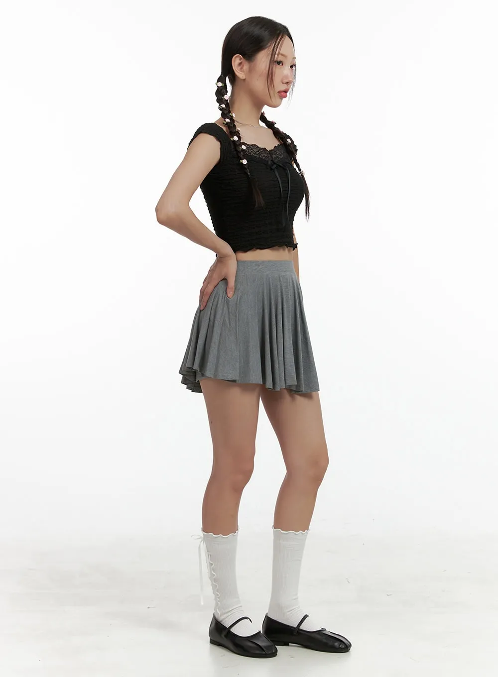 Flare Mini Skirt OL402 sold by Lewkin product image thumbnail 4