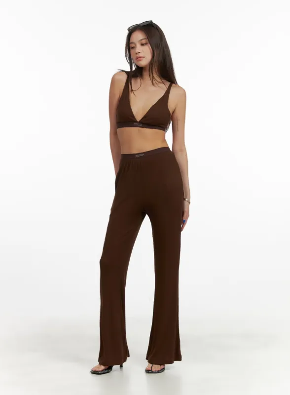 Activewear Banding Waist Bootcut Leggings CY423 sold by Lewkin