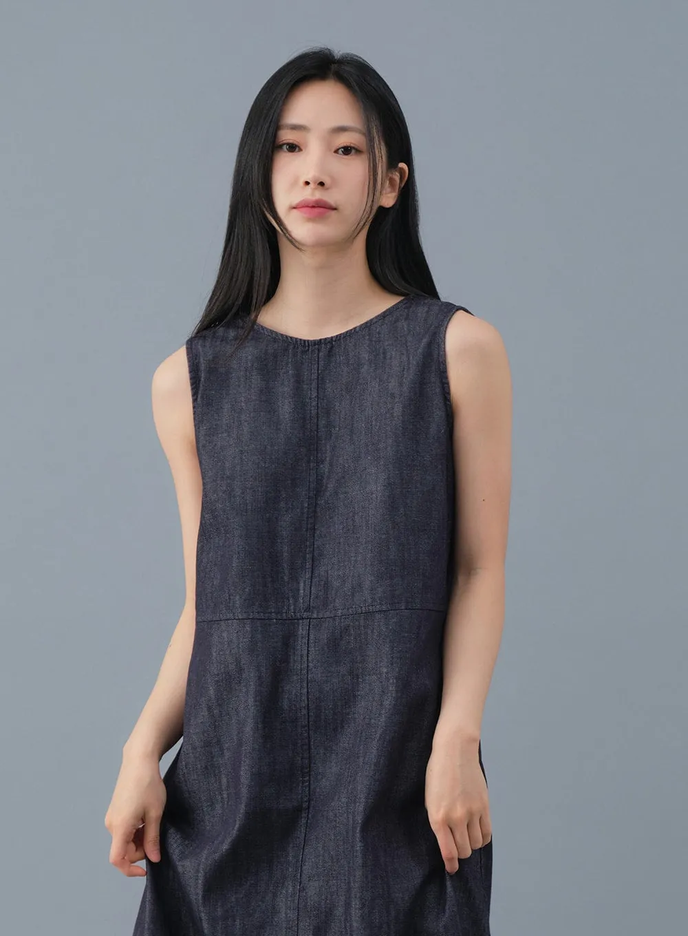 Loose Fit Maxi Denim Dress OA28 sold by Lewkin product image thumbnail 3