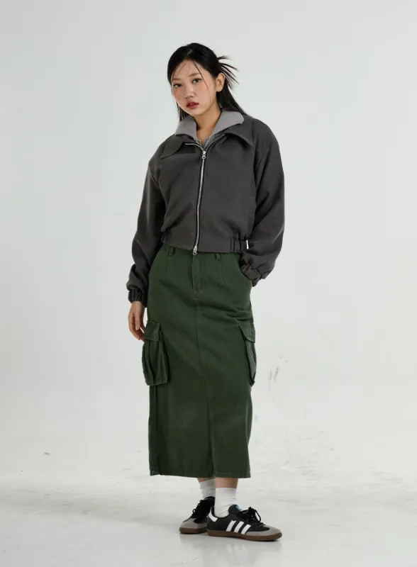 Cargo Long Skirt CO24 sold by Lewkin