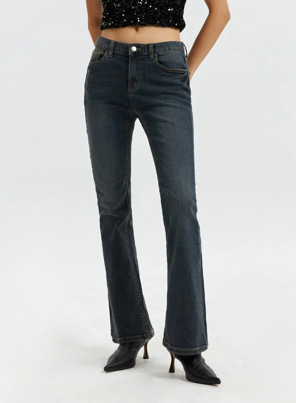 Washed Bootcut Jeans CD321 sold by Lewkin product image thumbnail 4