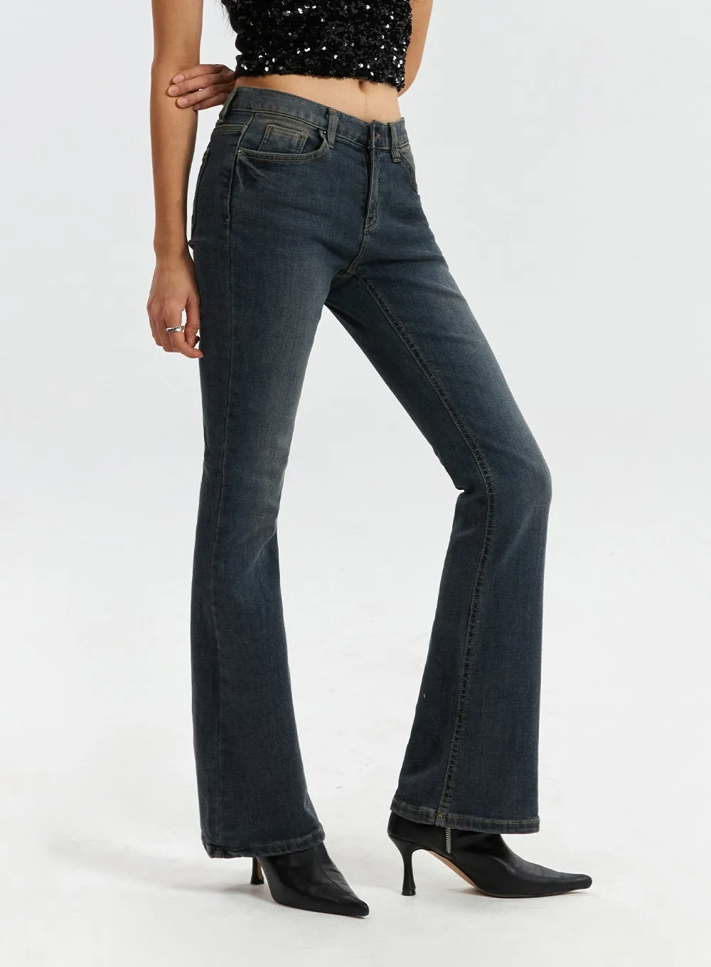 Washed Bootcut Jeans CD321 sold by Lewkin product image thumbnail 5