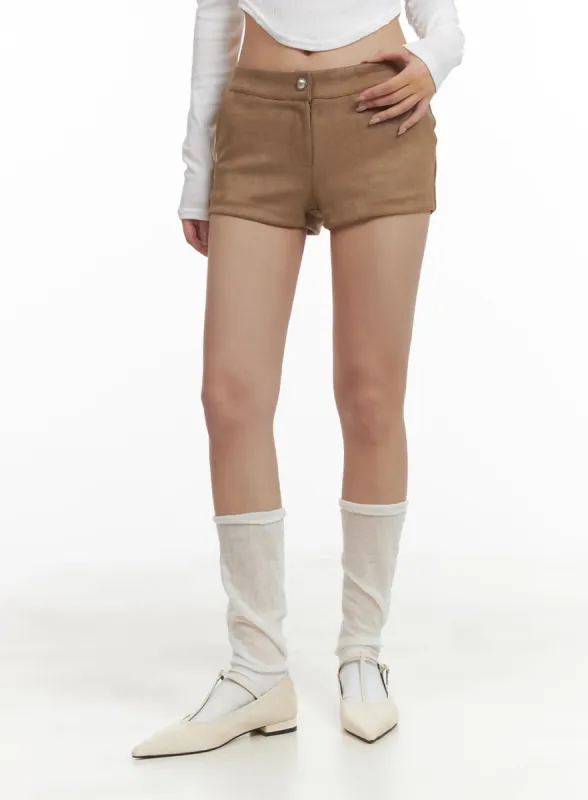 Suede Shorts CA409 sold by Lewkin