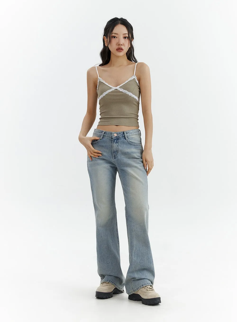 Lace Trim Camisole Top CJ423 sold by Lewkin product image thumbnail 4