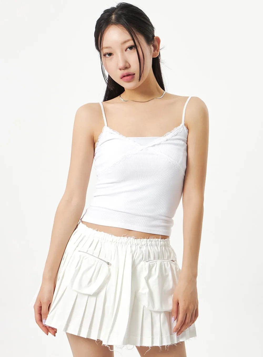 Lace Trim Camisole Top CJ423 sold by Lewkin product image thumbnail 2