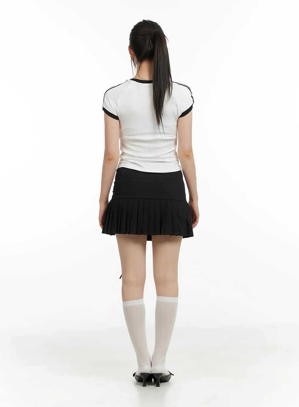 Shirred Pleated Mini Skirt CL422 sold by Lewkin product image thumbnail 5