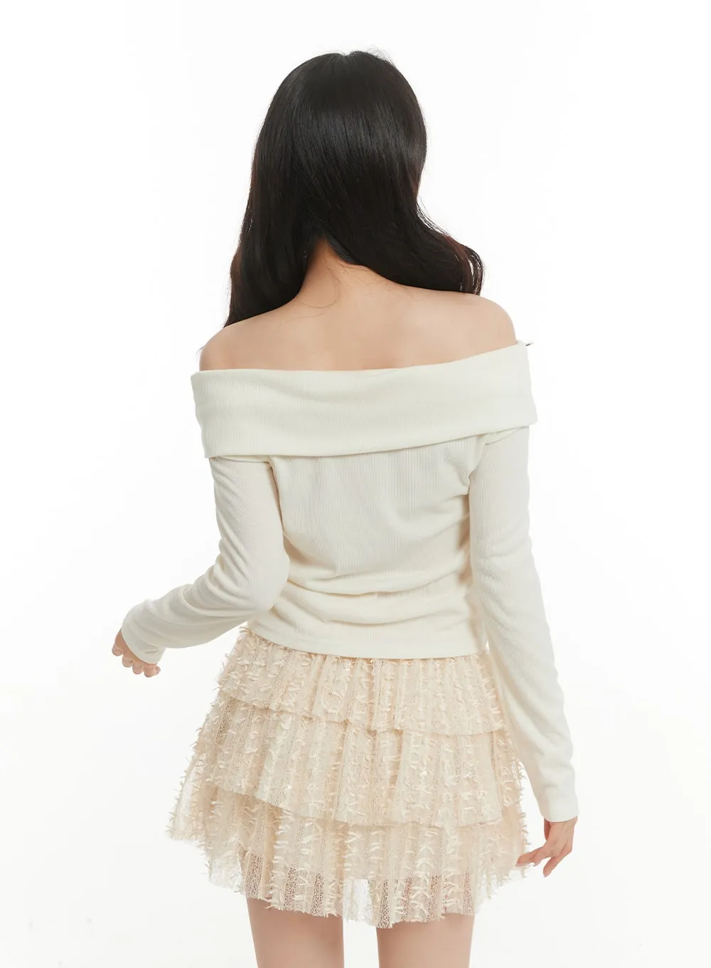 Off-Shoulder Long Sleeve Top OF428 sold by Lewkin product image thumbnail 5