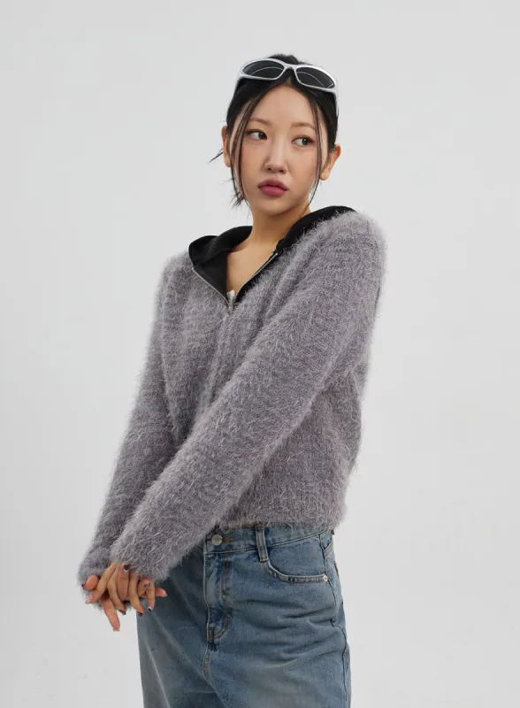 V-Neck Button Soft Knit Cardigan CJ319 sold by Lewkin